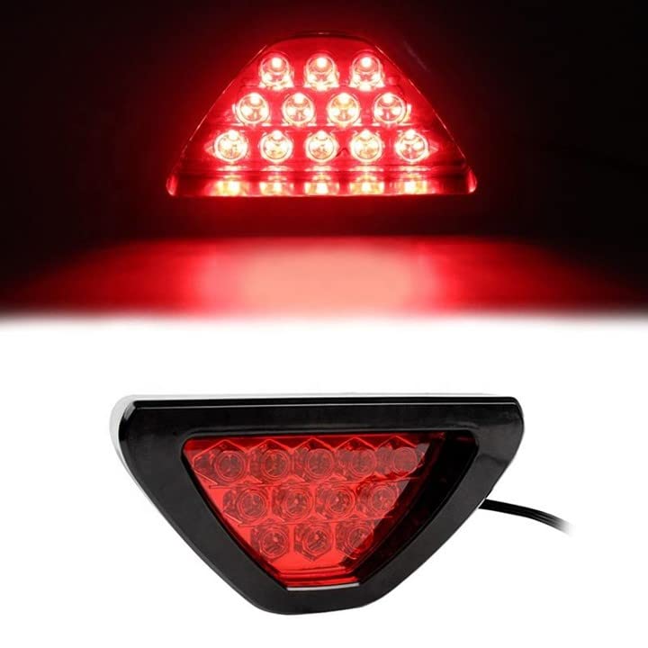 GuanceUniversal Triangle Red 12 Led Brake Light With Flash Mode For Car - Image 2