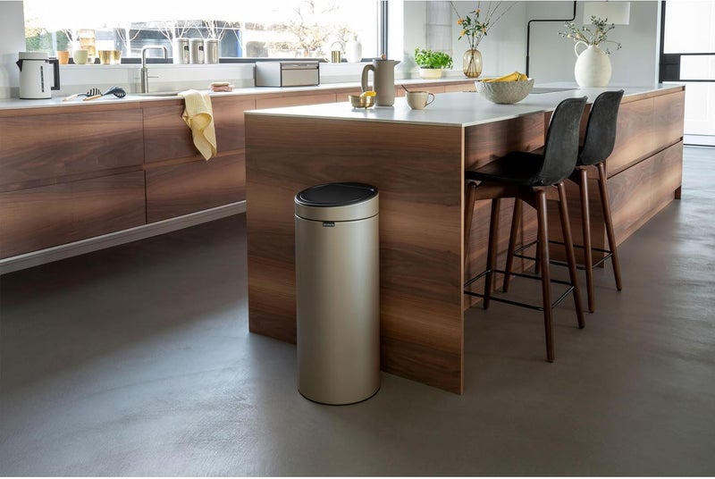 Brabantia 30L Kitchen Touch Bin with Removable Lid, Soft-Touch Open, Easy Clean, Metallic Gold - Image 5