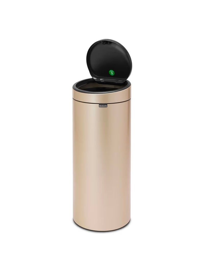 Brabantia 30L Kitchen Touch Bin with Removable Lid, Soft-Touch Open, Easy Clean, Metallic Gold - Image 1