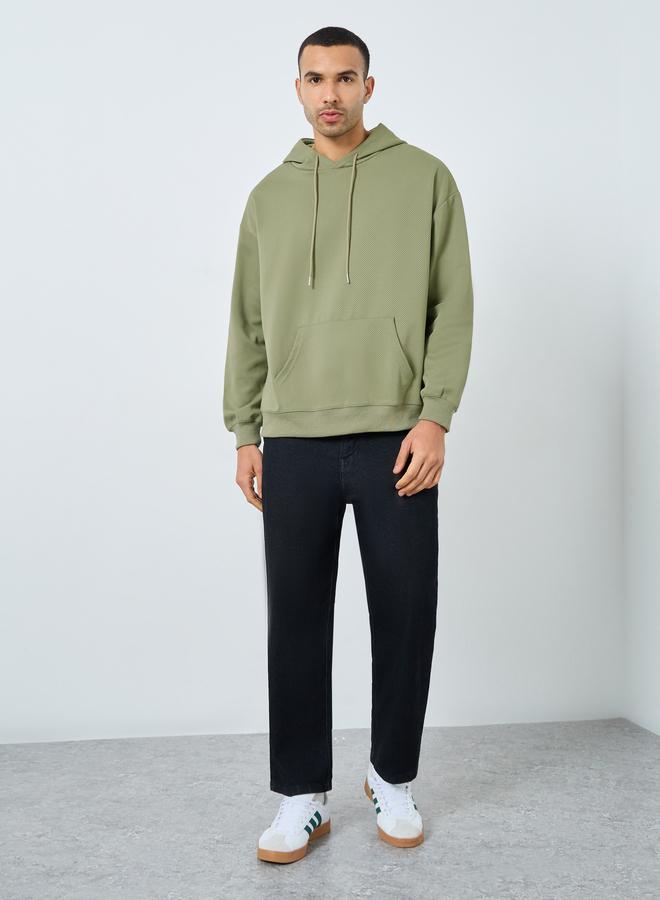 ستايلي هودي واسع محبوك بتفاصيل بارزة الملمس - Image 2