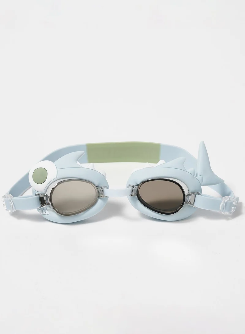 SUNNY LIFE Shark Tribe Khaki Mini Swim Goggles