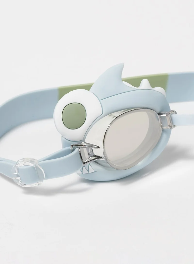SUNNY LIFE Shark Tribe Khaki Mini Swim Goggles