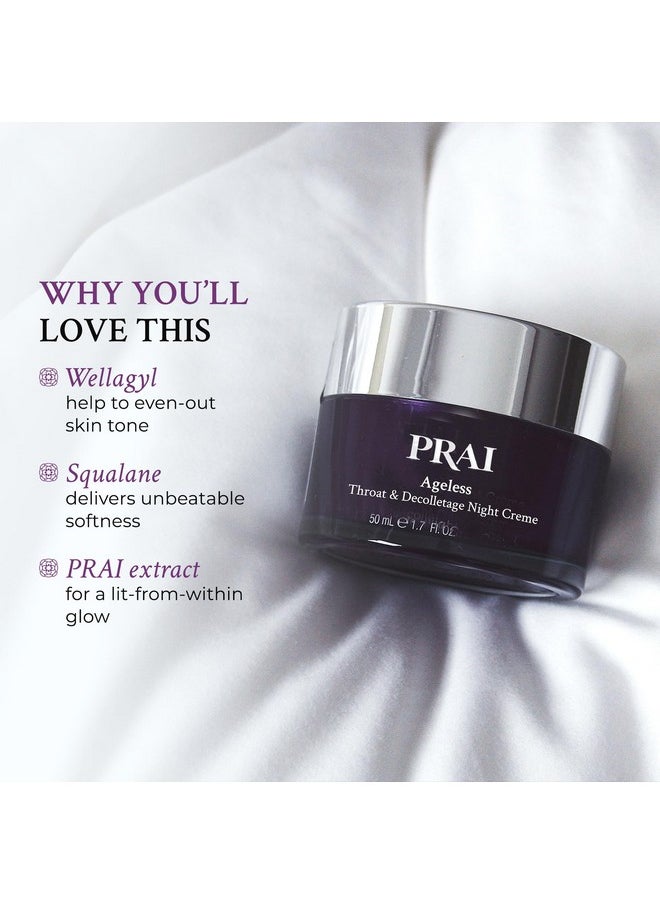 PRAI - Beauty Ageless Throat & Decolletage Night Creme | Neck Firming Cream For Overnight Use | Cruelty & Paraben-Free Neck Tightening Cream With Retinol | Neck Cream For Tightening And Firming | 4.0 Oz - Image 1