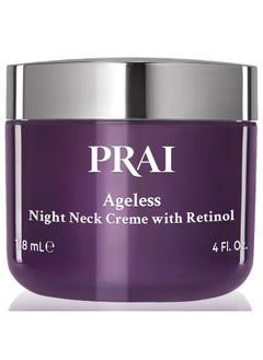 PRAI Beauty Ageless Throat & Decolletage Night Creme | Neck Firming Cream For Overnight Use | Cruelty & Paraben-Free Neck Tightening Cream With Retinol | Neck Cream For Tightening And Firming | 4.0 Oz  - Image 1
