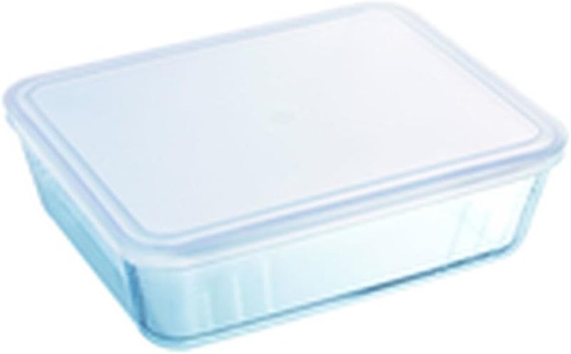 Pyrex Cook & Freeze Clear Glass Rectangular Bowl with Plastic Lid - 1.5 Liter - Image 5