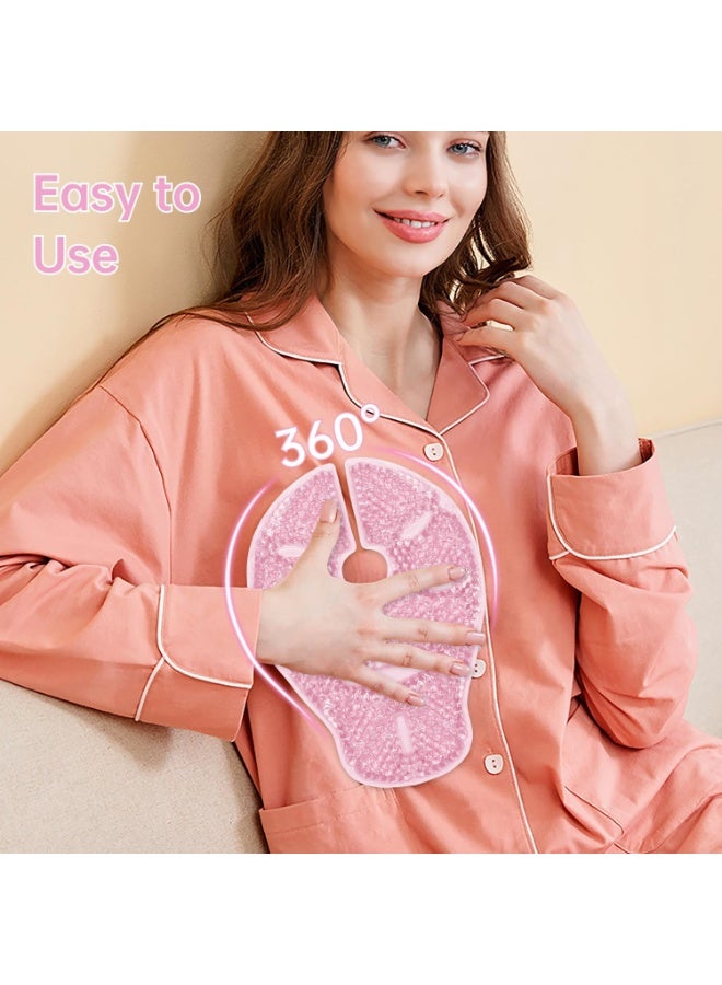 Bukela 2 Pieces Breast Therapy Pack, Hot or Cold use for Nursing Mothers to decrease Engorgement, encourage Let-Down and increase Milk Production, Nursing Pain Relief for Mastitis ,Nipple Pain Relief Breastfeeding, plugged ducts, Lactation Pain (Pink) - Image 2