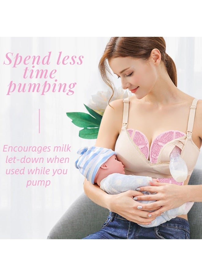 Bukela 2 Pieces Breast Therapy Pack, Hot or Cold use for Nursing Mothers to decrease Engorgement, encourage Let-Down and increase Milk Production, Nursing Pain Relief for Mastitis ,Nipple Pain Relief Breastfeeding, plugged ducts, Lactation Pain (Pink) - Image 4