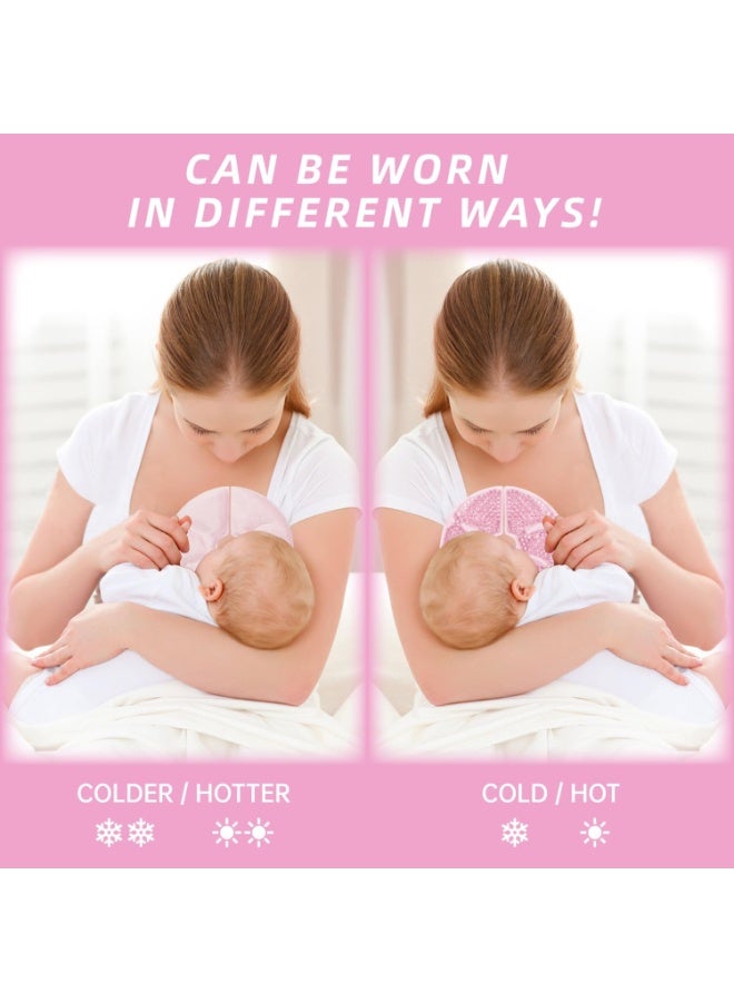Bukela 2 Pieces Breast Therapy Pack, Hot or Cold use for Nursing Mothers to decrease Engorgement, encourage Let-Down and increase Milk Production, Nursing Pain Relief for Mastitis ,Nipple Pain Relief Breastfeeding, plugged ducts, Lactation Pain (Pink) - Image 3