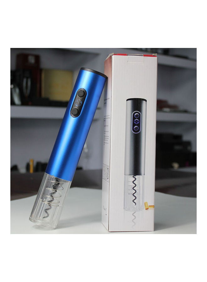 NIBEMINENT Electric Automatic Corkscrew Wine Opener with Foil Cutter Blue/White 27x7x7cm - Image 2