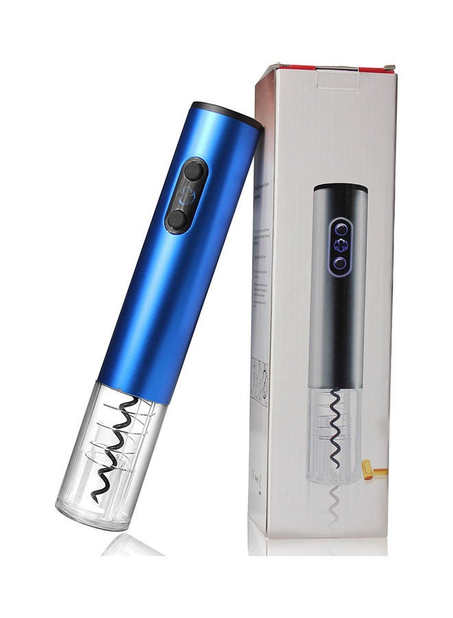 NIBEMINENT Electric Automatic Corkscrew Wine Opener with Foil Cutter Blue/White 27x7x7cm - Image 3