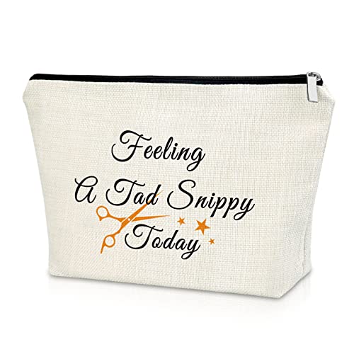 Sazuwu Hairdresser Appreciation Gifts Funny Makeup Bag Cosmetic Organizers Barber Graduation Christmas Birthday Thanksgiving Retirement Gifts for Hair Stylists - Image 1