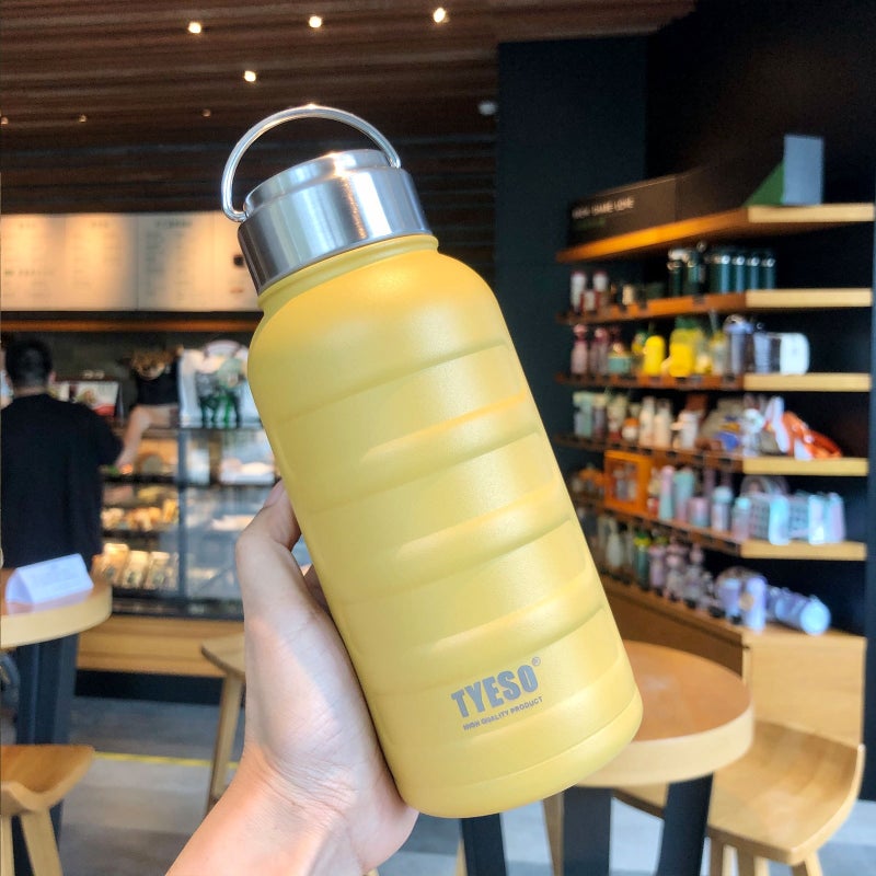 Portable Student Caterpillar Thermos 750ml yellow