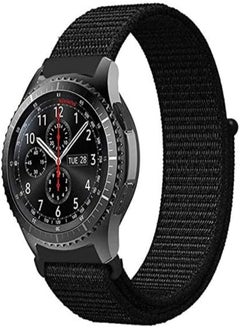 Bikson Canvas Woven Nylon Sport Watchwrist Band and for Samsung Galaxy Watch 46mm / - Dark Black 
