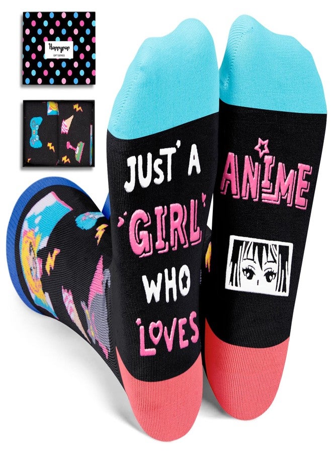 Happy Pop HAPPYPOP Anime Gifts for Teen Girls - Anime Lover Socks for Women, Japanese Animation Cartoon Themed Merch - Image 1
