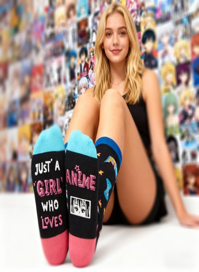 Happy Pop HAPPYPOP Anime Gifts for Teen Girls - Anime Lover Socks for Women, Japanese Animation Cartoon Themed Merch - Image 3