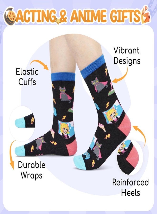 Happy Pop HAPPYPOP Anime Gifts for Teen Girls - Anime Lover Socks for Women, Japanese Animation Cartoon Themed Merch - Image 2