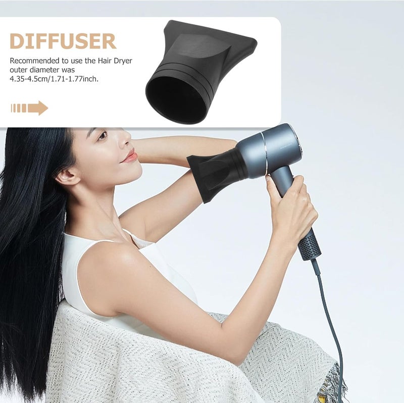 Healifty 2pcs Hair Dryer Nozzle Salon Replacement Dryer Nozzle Head Black Hair Blower Nozzle for Barber Shop Home - Image 2