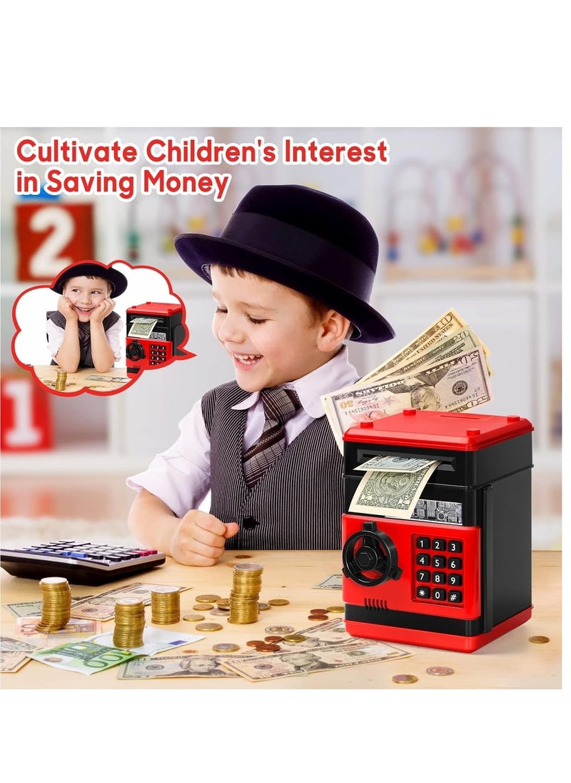 ELTRAZONE Electronic Piggy Bank for Kids, Money Bank with Password/Cute Mini ATM Piggy Bank Can, Auto Scroll Cash Safe Box, Great and Practical Birthday Gifts for Boys & Girls - Image 2