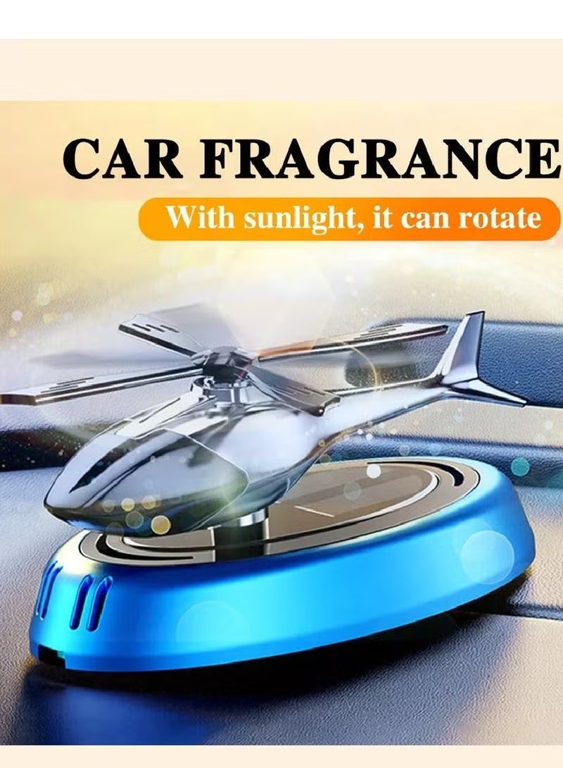 MIGOFAST Car Air Freshener Helicopter Solar Energy Rotating Aromatherapy Aviation Al Alloy Diffuser Interior Decoration Accessories Diffuser For Car & Home Car Perfumes Relieve Stress & Air Purifier  - Image 2
