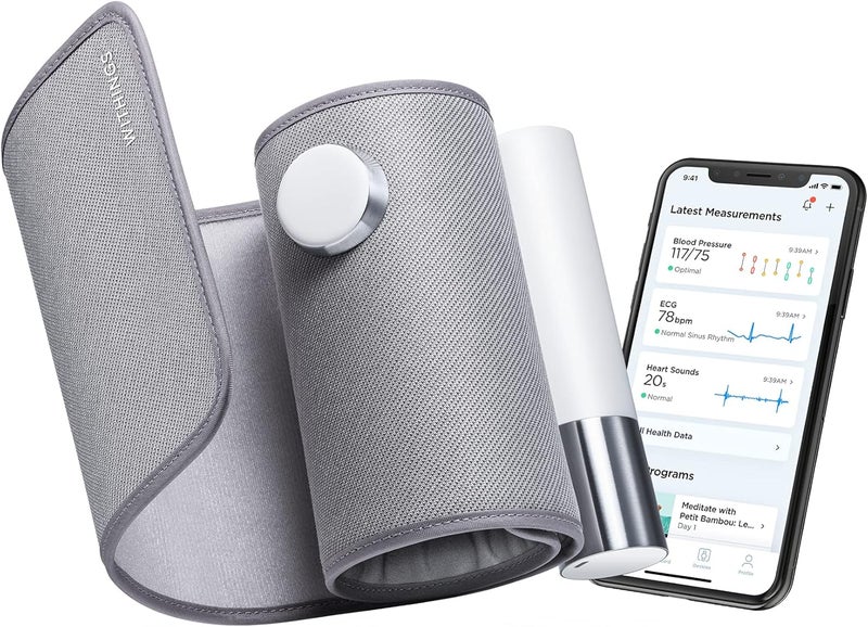 Withings BPM Core Electric Arm Blood Pressure Monitor with ECG and Digital Stethoscope WiFi Synchronization - Image 2