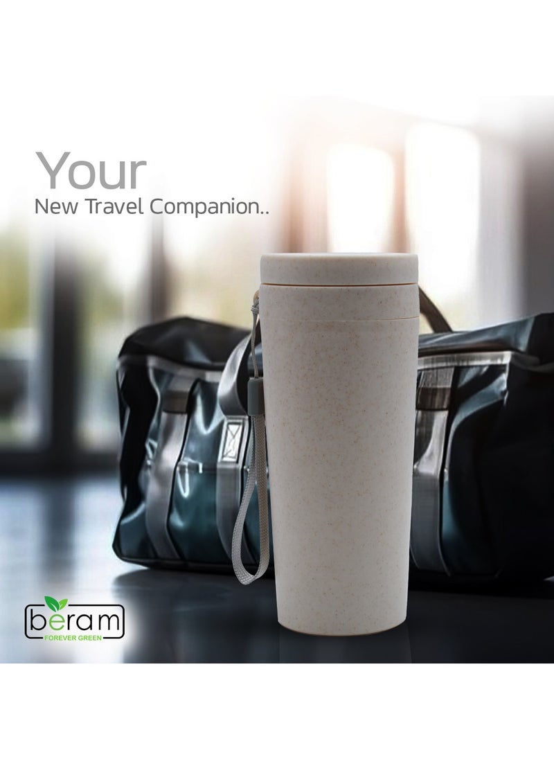 11oz Wheat Straw Water Bottle, 350ml, Eco-Friendly, BPA-Free, Travel Flask, Reusable Daily Use Water Bottle, Sustainable Design for Hydration, Environmentally Friendly Drinkware, Daily Use