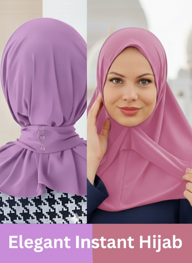 رينفينتي حجاب فوري للنساء – غطاء رأس خفيف الوزن وقابل للتنفس بتغطية كاملة، مزود بحبل قابل للتعديل وسناب غير قابل للانزلاق – مثالي للمناسبات الرسمية، اليومية، الرياضية والفعاليات | مجموعة - Image 1