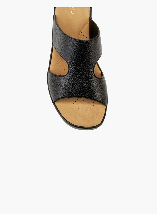 Flora Bella By Shoexpress Solid Slip-On Sandals with Block Heels