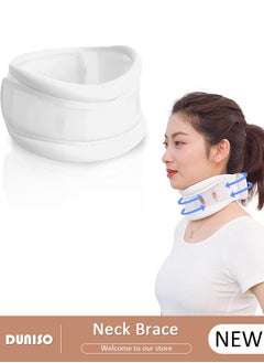 Soft Neck Brace for Neck Pain and Support, Adjustable Cervical Collar for Sleeping, Ergonomic Neck Stretcher, Neck Protectors Wraps Keep Vertebrae Stable and Aligned, Cervical Spine Pressure Relief