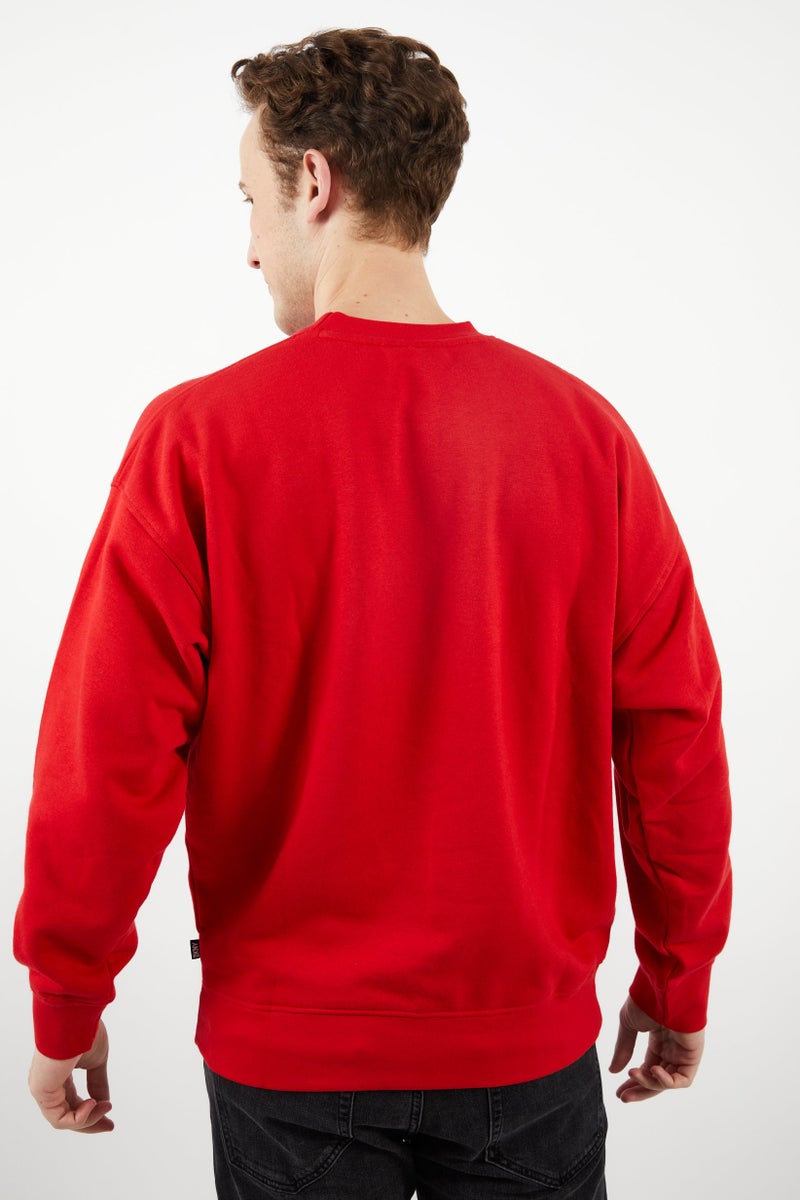 DKNY Sport Men Sportswear Fit Long Sleeves Outdoor Sweatshirt, Red - Image 4