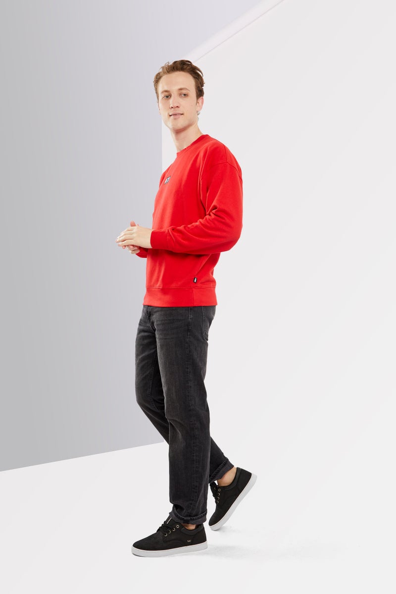 DKNY Sport Men Sportswear Fit Long Sleeves Outdoor Sweatshirt, Red - Image 2