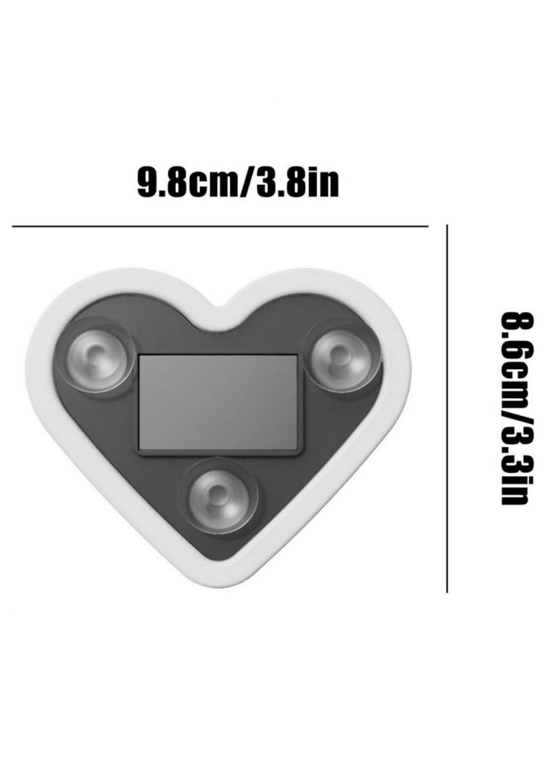 قطعة واحدة مصباح LED نيون على شكل قلب مثلث للسيارة، ضوء جو أحمر لنافذة الخلفية لتعزيز الرؤية والسلامة، إكسسوارات زينة داخلية للسيارات باللون الوردي - Image 2