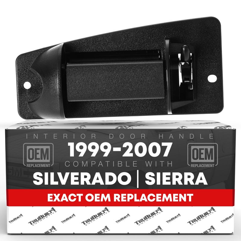 T1A Extended Cab Door Handle Rear Driver Door Handle Compatible with 19992007 Chevrolet Silverado 1500 2500 9907 GMC Sierra 1500 2500 0107 Sierra Silverado 3500 Black OEM 15758172