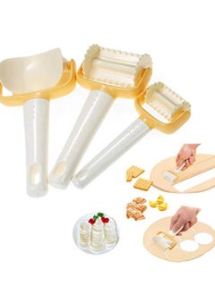 SYOSI Bread Dough Cutter Rolling Cutters, Cookies Biscuits Mold Dumpling Ravioli Skin Maker, Circle Square Stamp Pasta Press Tool Accessory for Kitchen Bakery  - Image 1
