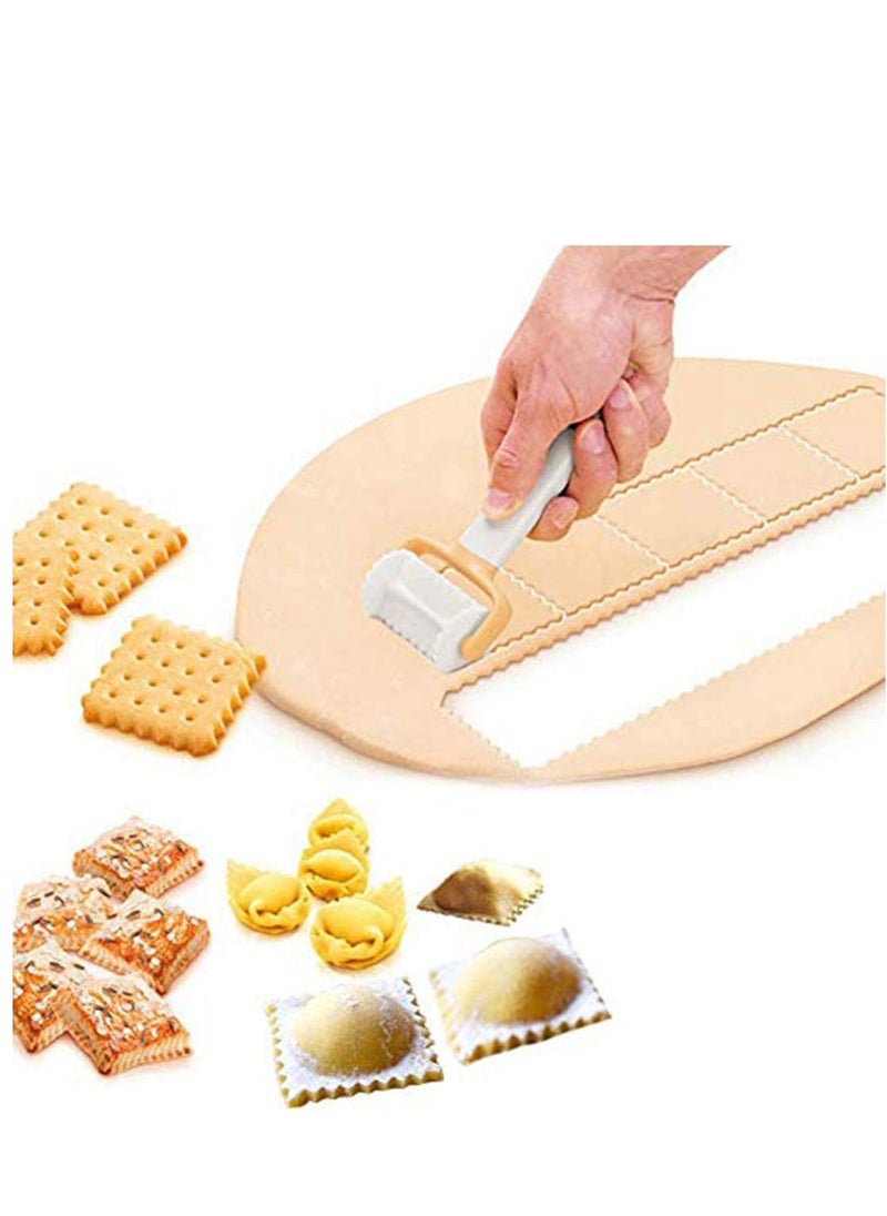 SYOSI Bread Dough Cutter Rolling Cutters, Cookies Biscuits Mold Dumpling Ravioli Skin Maker, Circle Square Stamp Pasta Press Tool Accessory for Kitchen Bakery  - Image 4