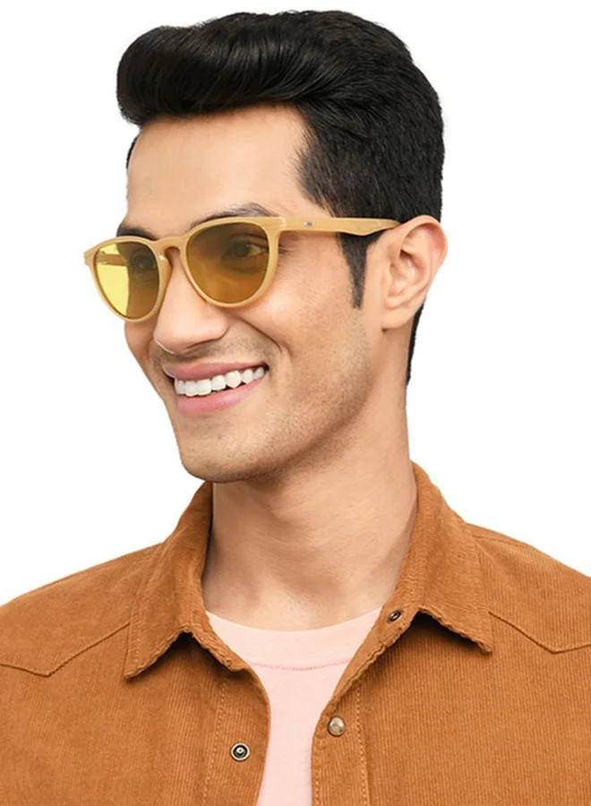 VINCENT CHASE VINCENT CHASE Round Sunglasses (For Men &amp; Women, Yellow)