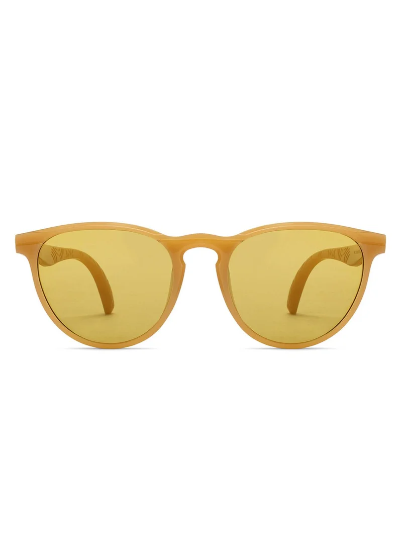 VINCENT CHASE Unisex Polarized Round Sunglasses - VC S15215 - Lens Size: 52 Mm