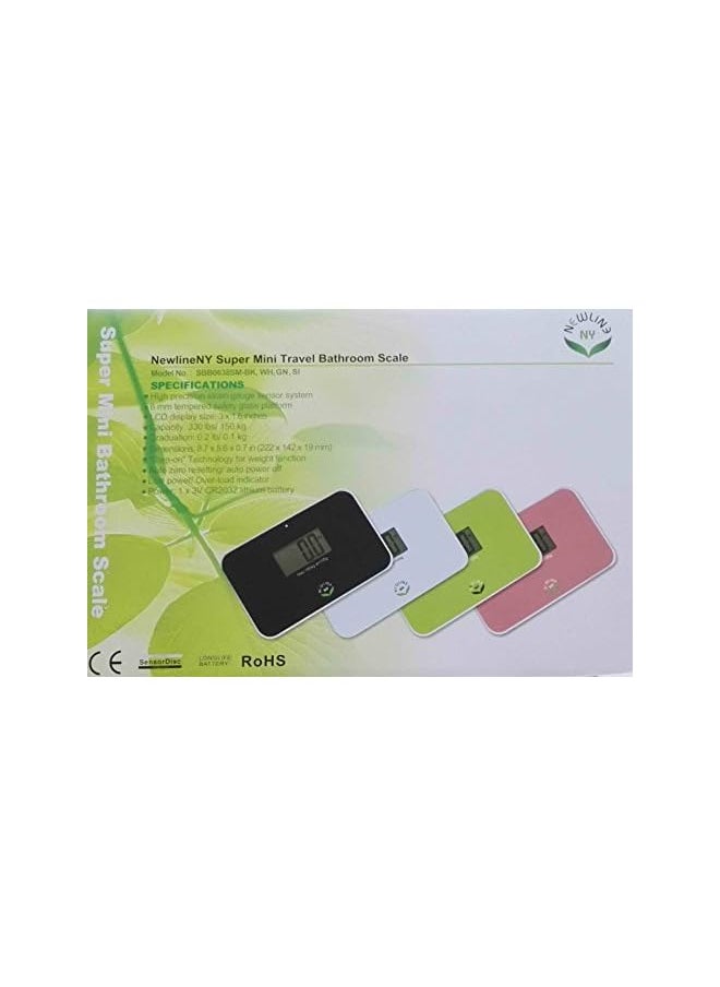 NEWLINE NY NEWLINE NY Auto Step On Super Mini Travel Bathroom Scale 5.25 X 8.5 Sbb0638Sm Strawberry Ice  - Image 3