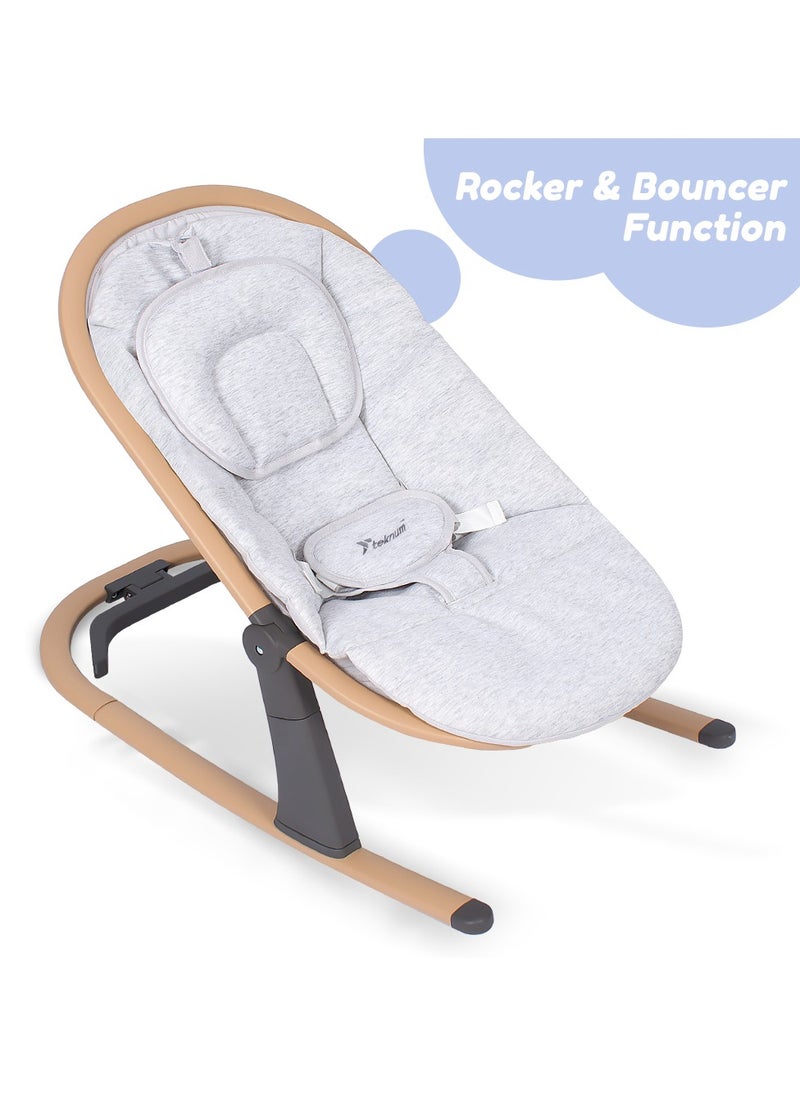 TEKNUM - 3 Stage Baby Bouncer / Recliner Seat W/ Mosquito Net - Ivory - Image 1