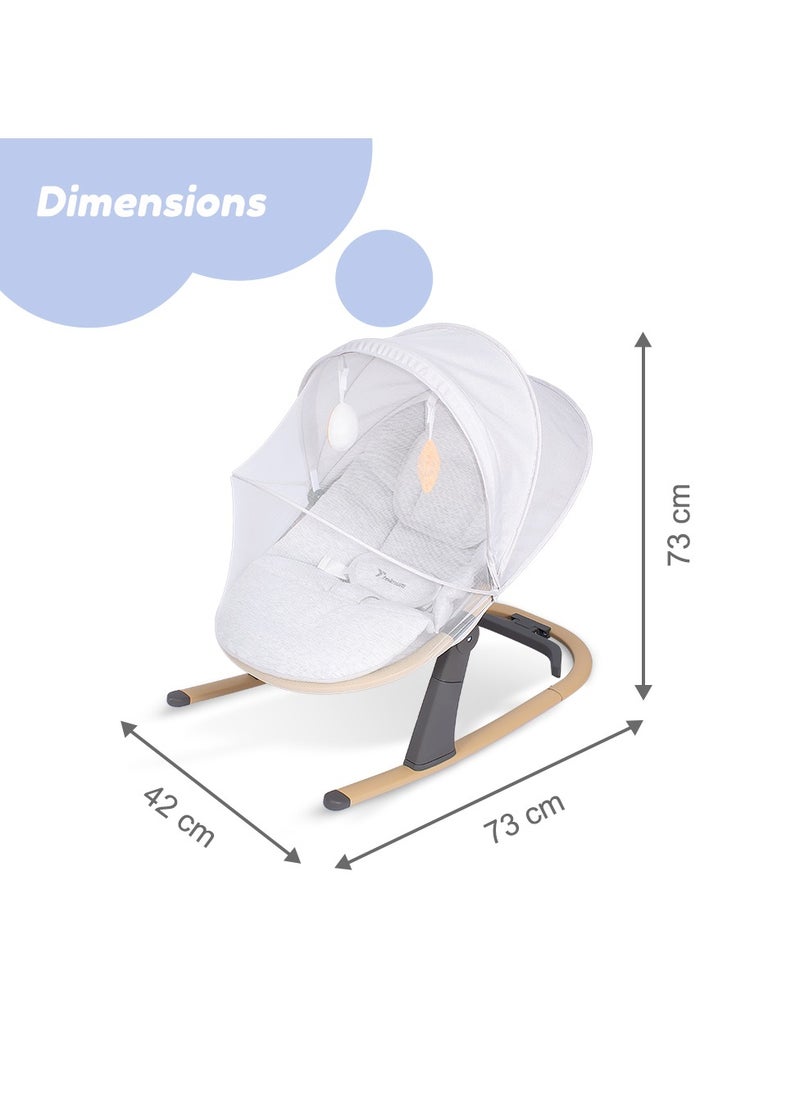 TEKNUM - 3 Stage Baby Bouncer / Recliner Seat W/ Mosquito Net - Ivory - Image 1