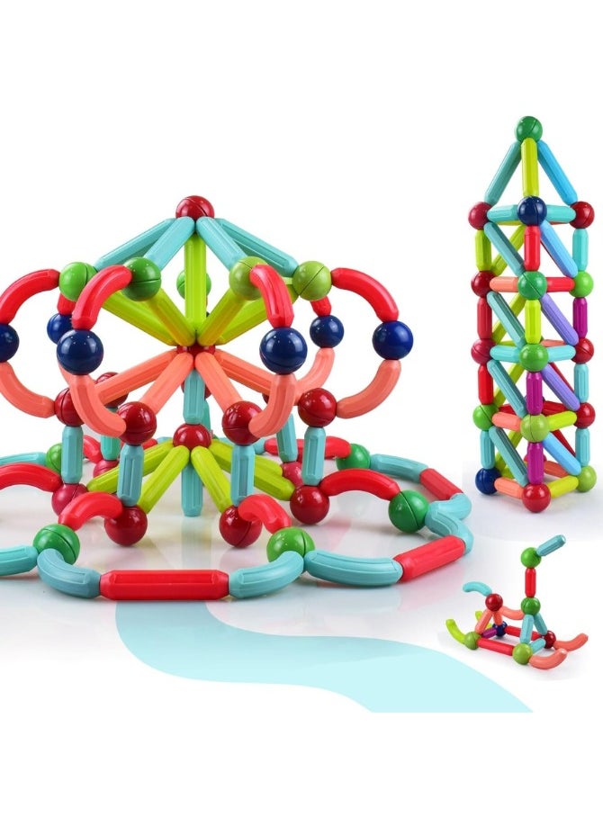 Zaid Magnetic Building Blocks for Kids Ages 4-8, STEM Construction Toys for Boys and Girls, Large Size Magnetic Sticks and Balls Game Set for Kid’s Early Educational Learning (25PCS)  - Image 1