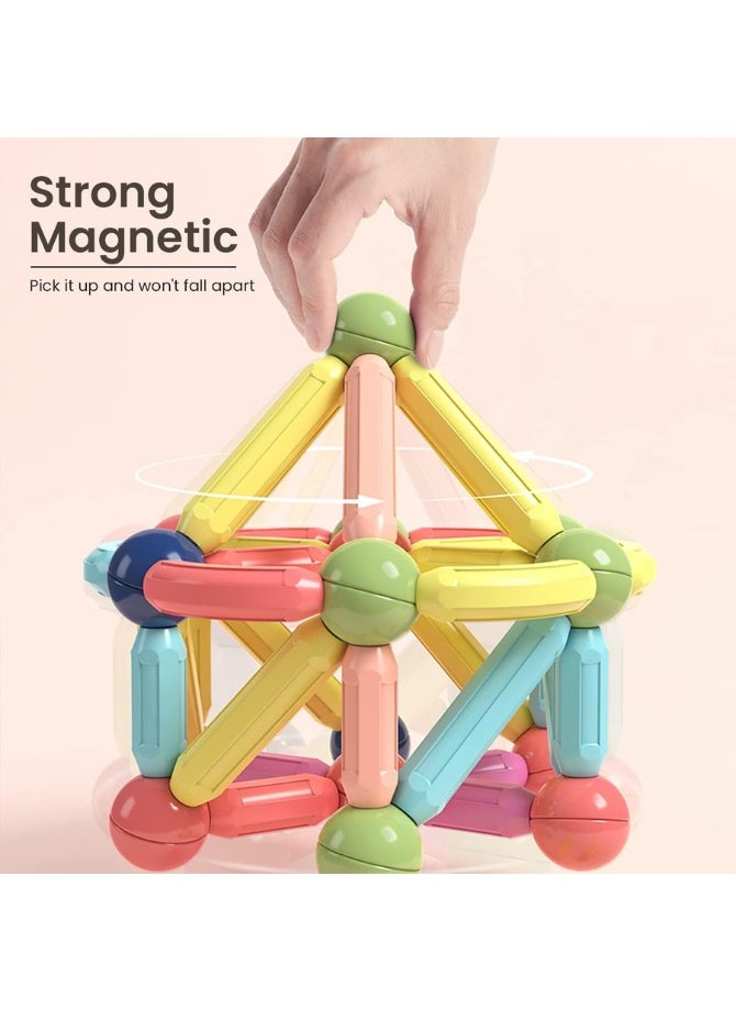 Zaid Magnetic Building Blocks for Kids Ages 4-8, STEM Construction Toys for Boys and Girls, Large Size Magnetic Sticks and Balls Game Set for Kid’s Early Educational Learning (25PCS)  - Image 2