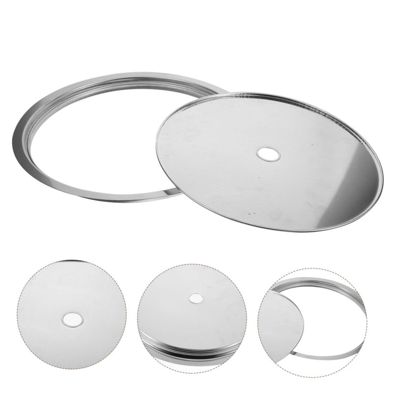 Stainless Steel Induction Cooker Lid Sink Ring Heat Diffuser Kit for Electric Stoves - Image 4