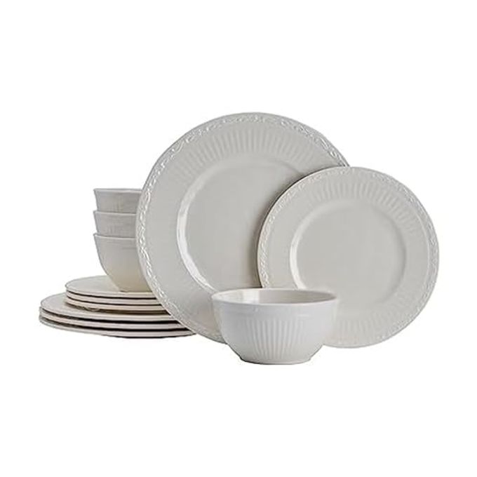 Mikasa Italian Countryside 12 Piece Melamine Outdoor Dinnerware Set, Service for 4