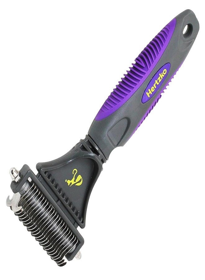 Hertzko Cat Dematting Tool Double Sided Dog and Cat Dematting Comb - for All Pets - Effortlessly Removes Tangles, Mats, and Loose Fur - Safe, Easy Grooming for Cats and Dogs - Image 1