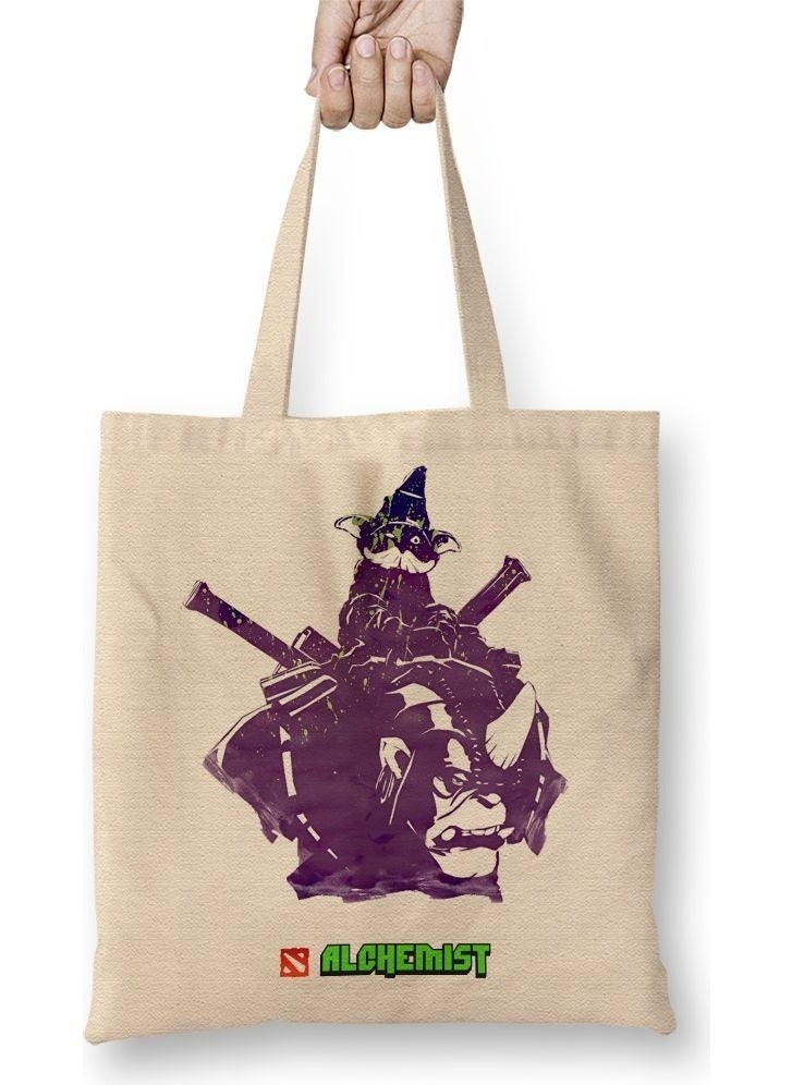 Baskı Dükkanı Print Shop Alchemist Dota 2 Tote Bag Long Handle 