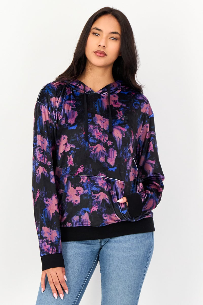 VANS Women Embroidered Logo Long Sleeves Hoodie, Multicolor - Image 1