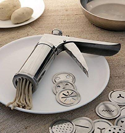 Wazdorf Wazdorf Stainless Steel Kitchen Press with 15 Different Types of Jalies Murukku MakerBhujiya MakerNoodlesCookiesNamkeenChakali MakerSev MakerFarsan MakerGathiya Maker  - Image 3