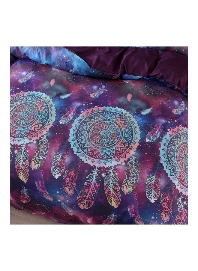 Generic 3-Piece Printed Bed Sheet Set Polyester Purple/White/Blue Twin  - Image 5