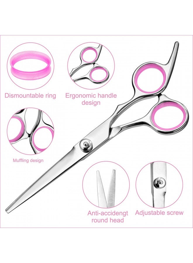 Fcysy مقصات قص الشعر ومقصات التخفيف - مجموعة مقصات حلاقة احترافية Fcysy مع ملحقات قص الشعر في حقيبة جلدية لقص وتصفيف الشعر للنساء والرجال والحيوانات الأليفة - 7 قطع - Image 2