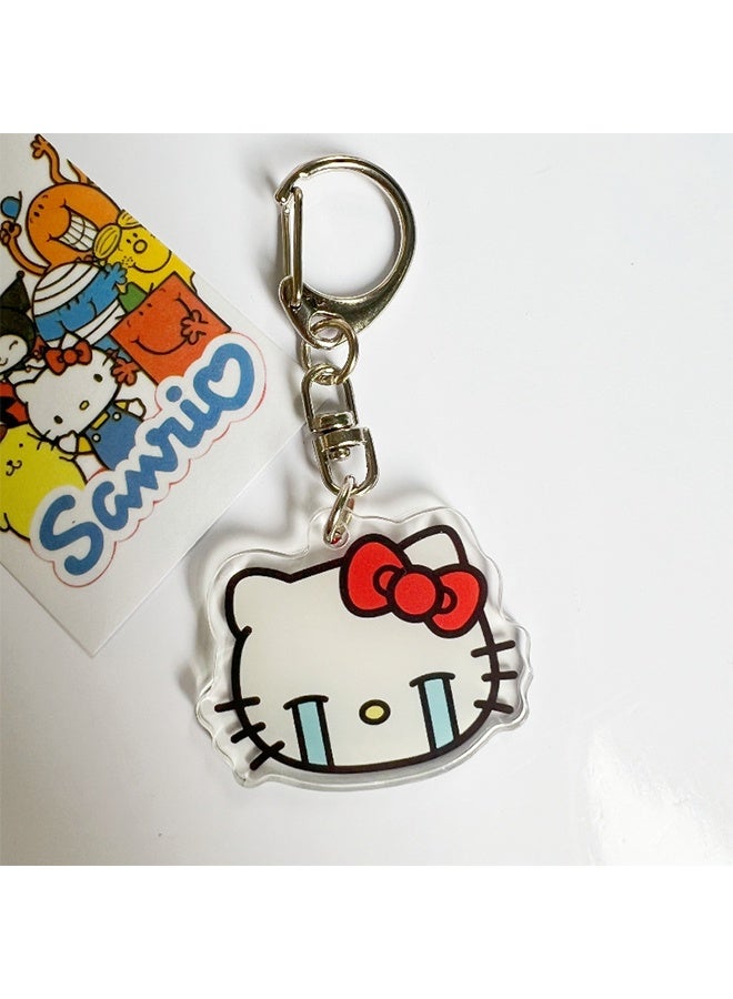 Sanrio 5PCS Hello Kitty Keychains, Versatile Accessory for Backpacks, Handbags, and Car Keys - Image 2